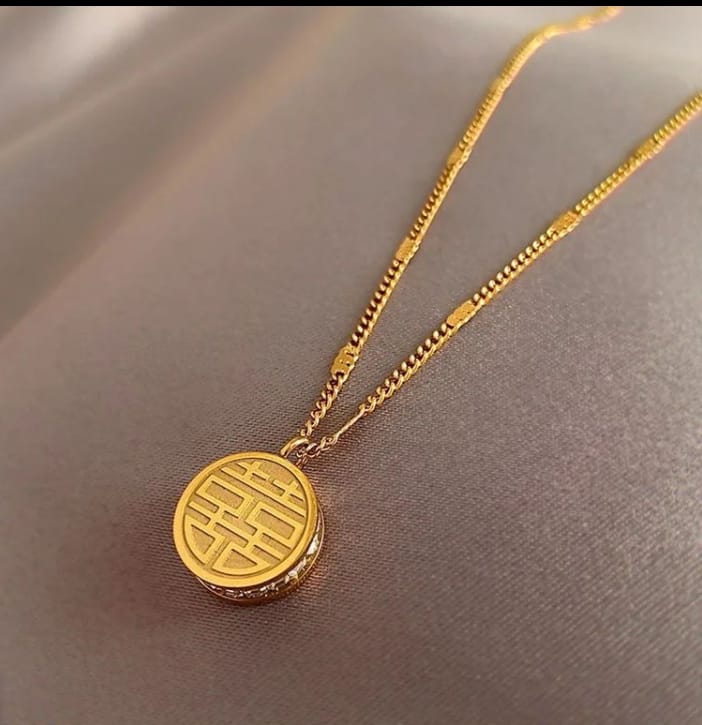 Golden Harmony Pendant Necklace