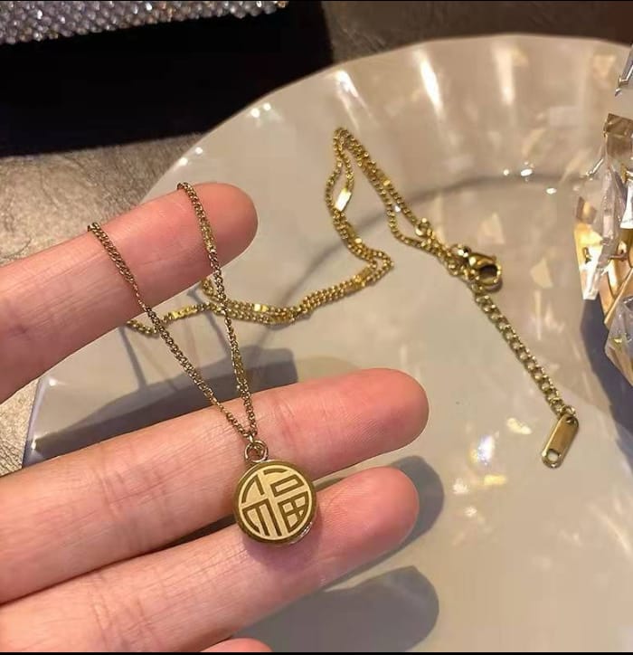 Golden Harmony Pendant Necklace