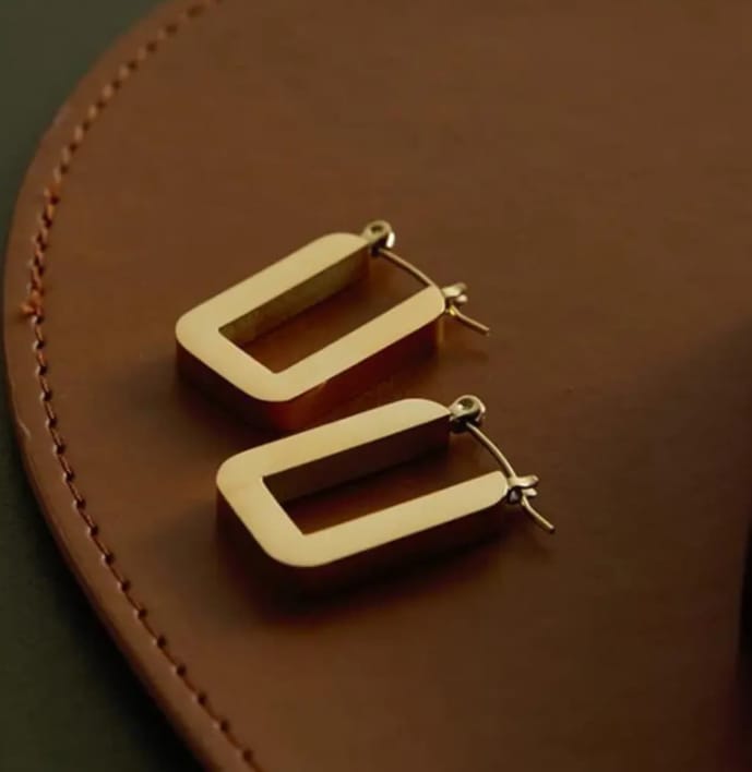 Rectangle Hoop Earings