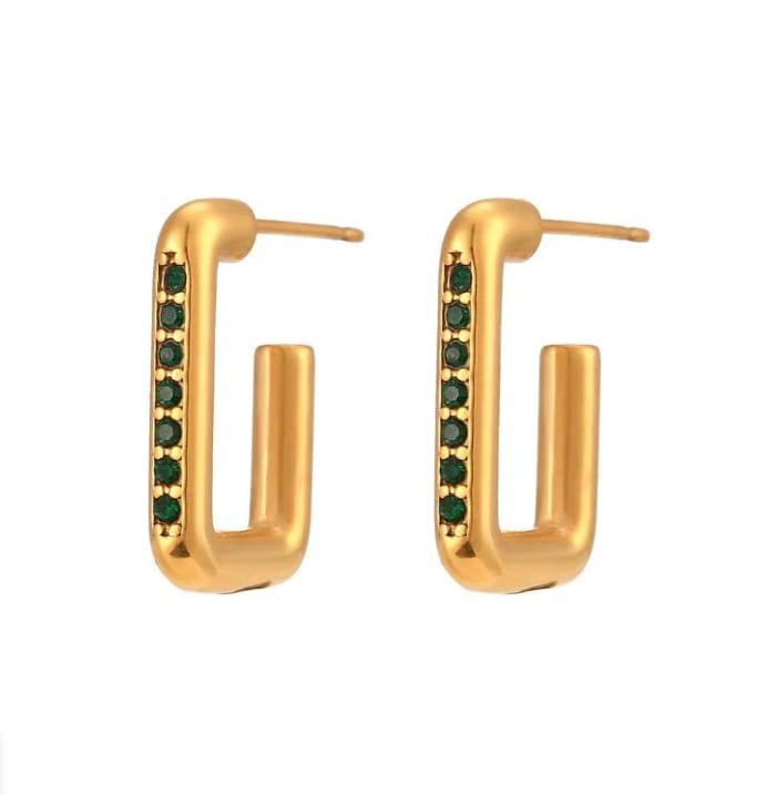 Steel Green Earing