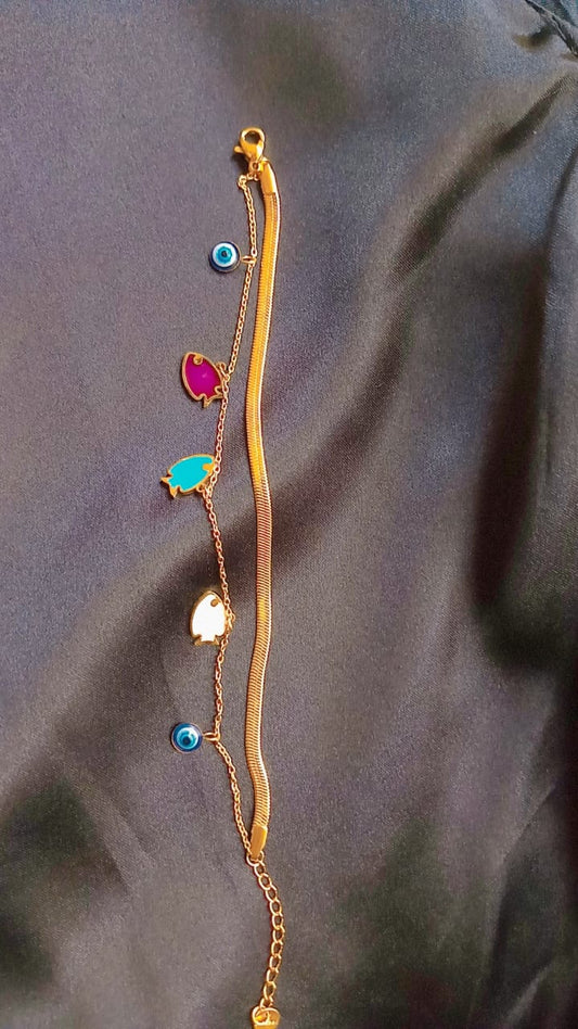 Aqua Amulet Bracelet