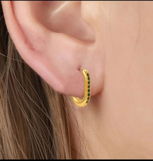 Steel Green Earing
